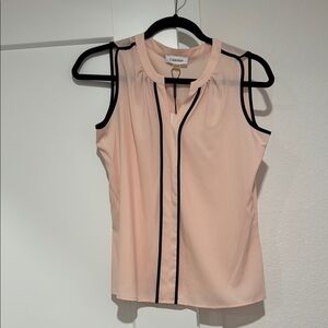 Calvin Klein women’s peach/blk Sleeveless Top